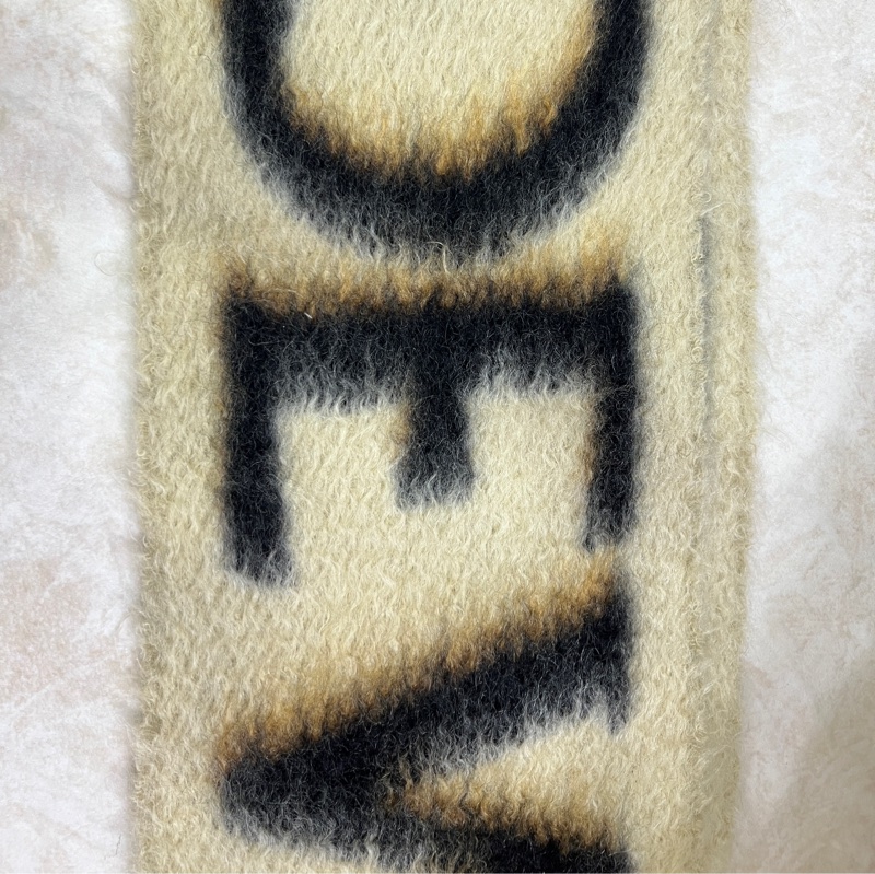 Loewe 羊毛混馬海毛圍巾-12