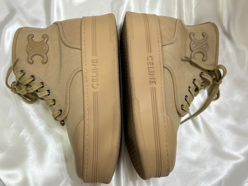 Celine 凱旋門厚底帆布短靴-4