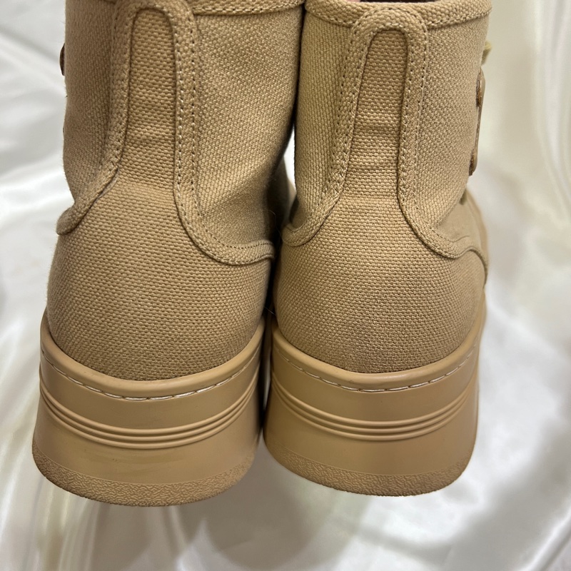 Celine 凱旋門厚底帆布短靴-15