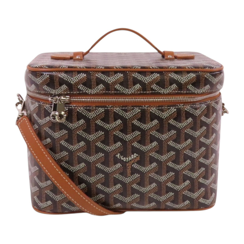 GOYARD 塗層帆布Muse Vanity銀扣手挽肩背兩用袋-0
