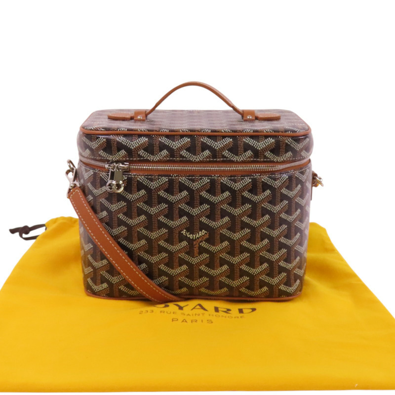 GOYARD 塗層帆布Muse Vanity銀扣手挽肩背兩用袋-9