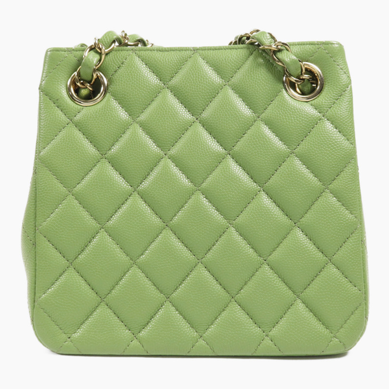 CHANEL 牛皮皮革Shoulder Bag金扣鏈帶肩背袋-1