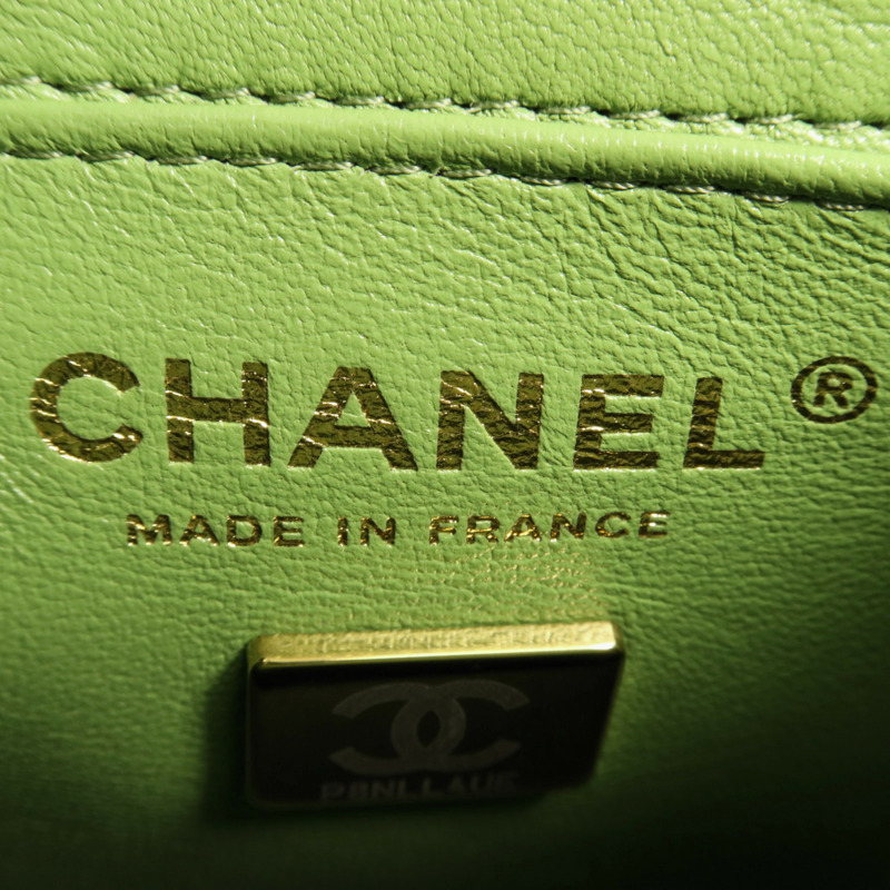 CHANEL 牛皮皮革Shoulder Bag金扣鏈帶肩背袋-5