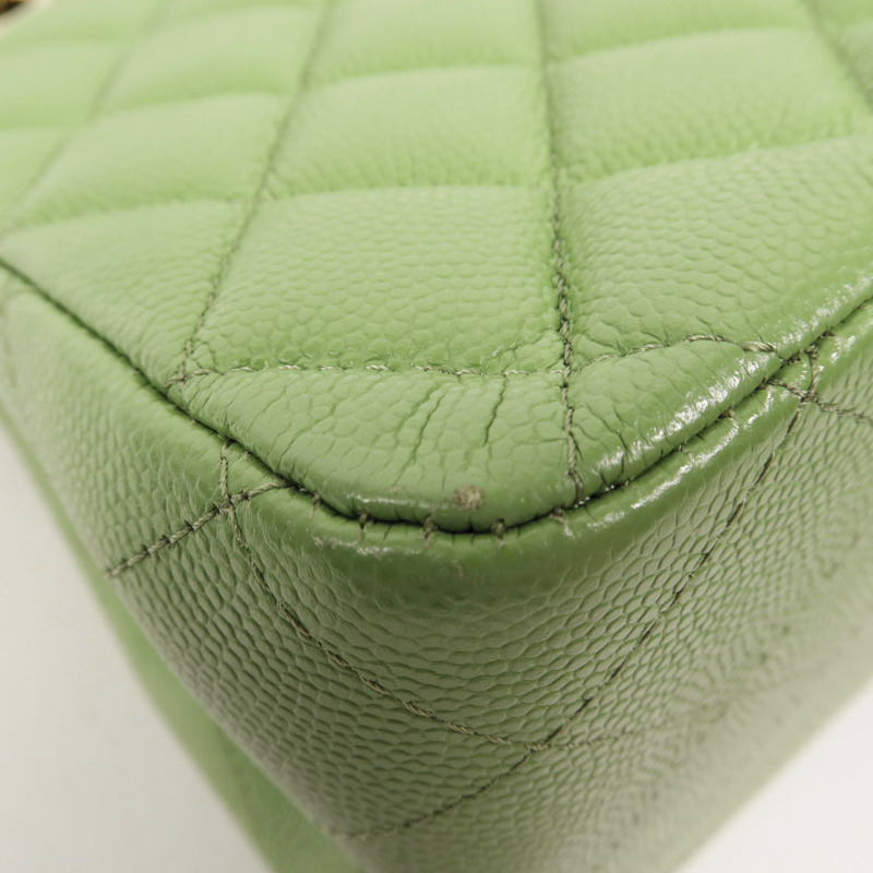 CHANEL 牛皮皮革Shoulder Bag金扣鏈帶肩背袋-11