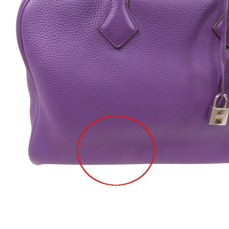 HERMES Clemence皮革Victolia 35銀扣手挽袋-21