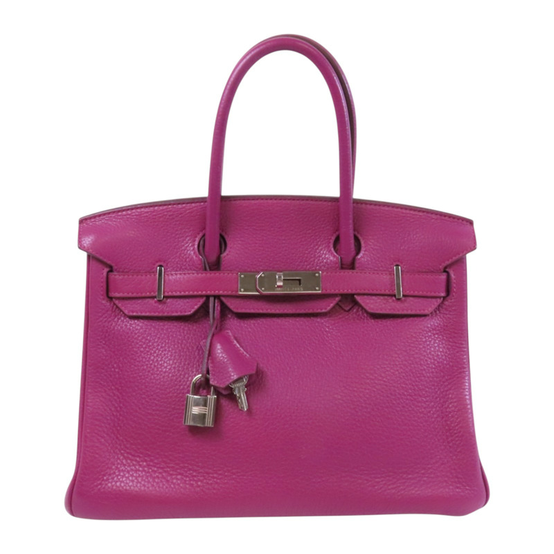 HERMES Togo皮革Birkin 30銀扣手挽袋-0