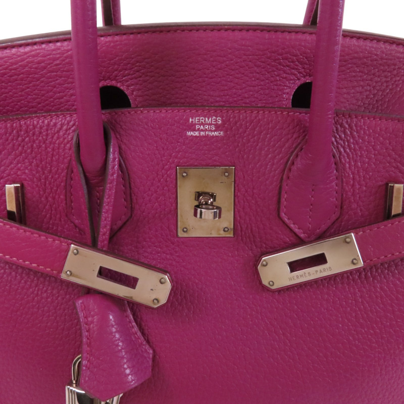 HERMES Togo皮革Birkin 30銀扣手挽袋-7