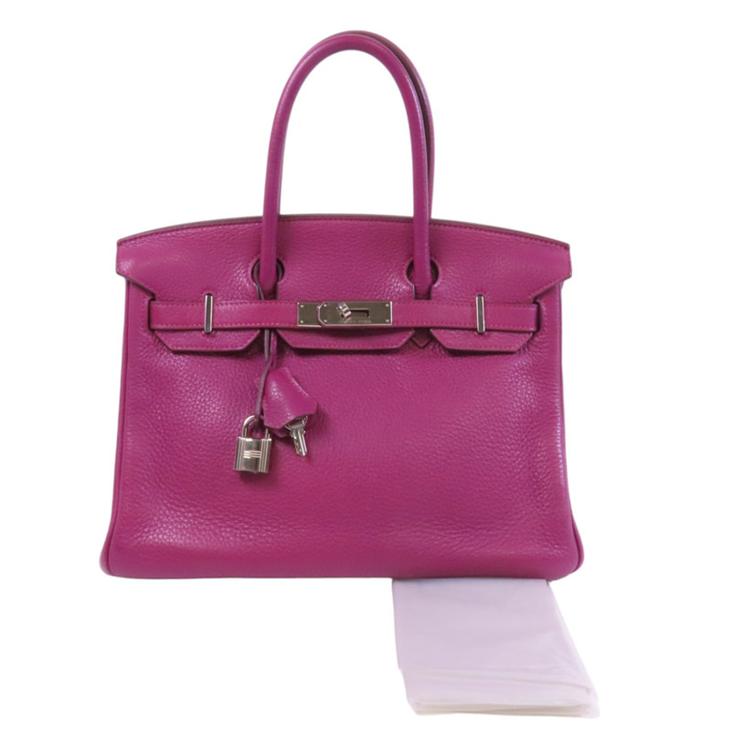 HERMES Togo皮革Birkin 30銀扣手挽袋-9