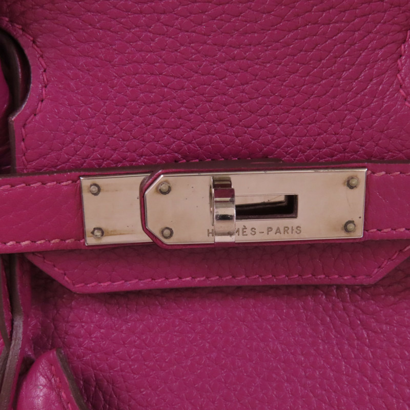 HERMES Togo皮革Birkin 30銀扣手挽袋-14