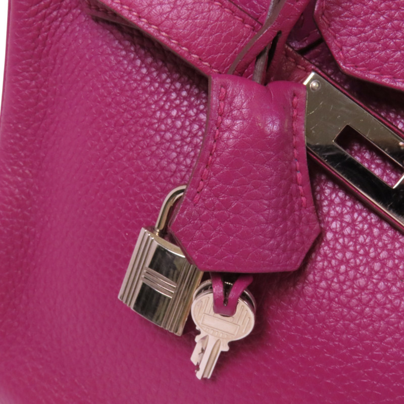 HERMES Togo皮革Birkin 30銀扣手挽袋-15