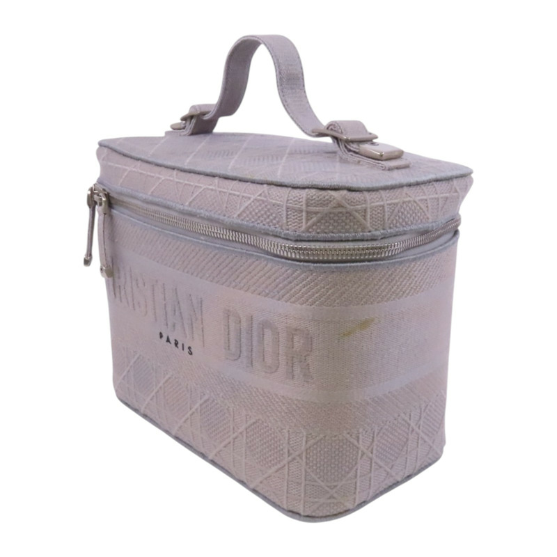 Dior 帆布Vanity Case銀扣手挽袋-2