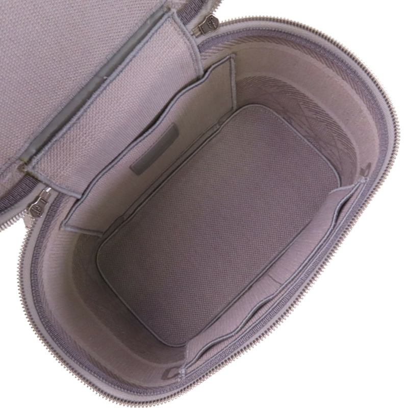 Dior 帆布Vanity Case銀扣手挽袋-3