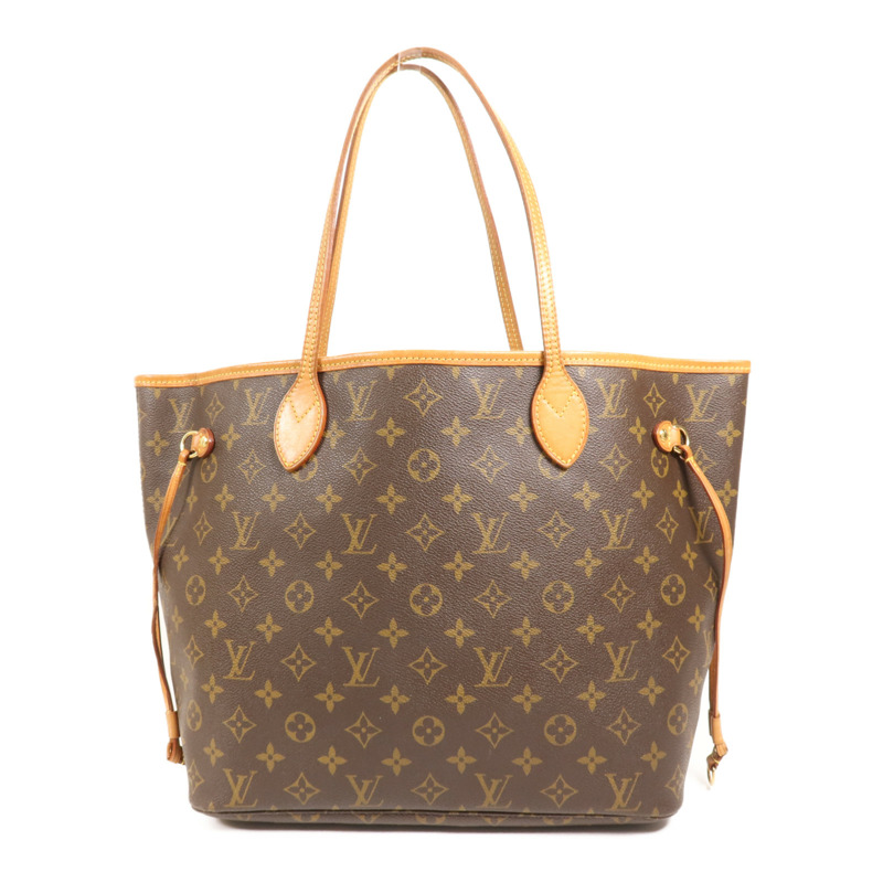 LOUIS VUITTON Monogram Neverfull MM金扣手挽袋-0