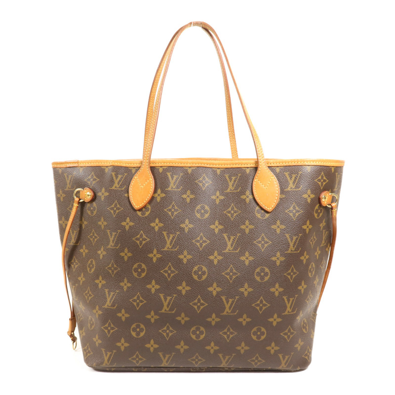 LOUIS VUITTON Monogram Neverfull MM金扣手挽袋-1