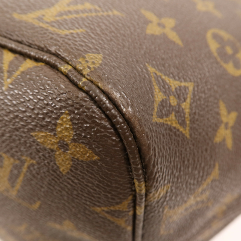 LOUIS VUITTON Monogram Neverfull MM金扣手挽袋-9