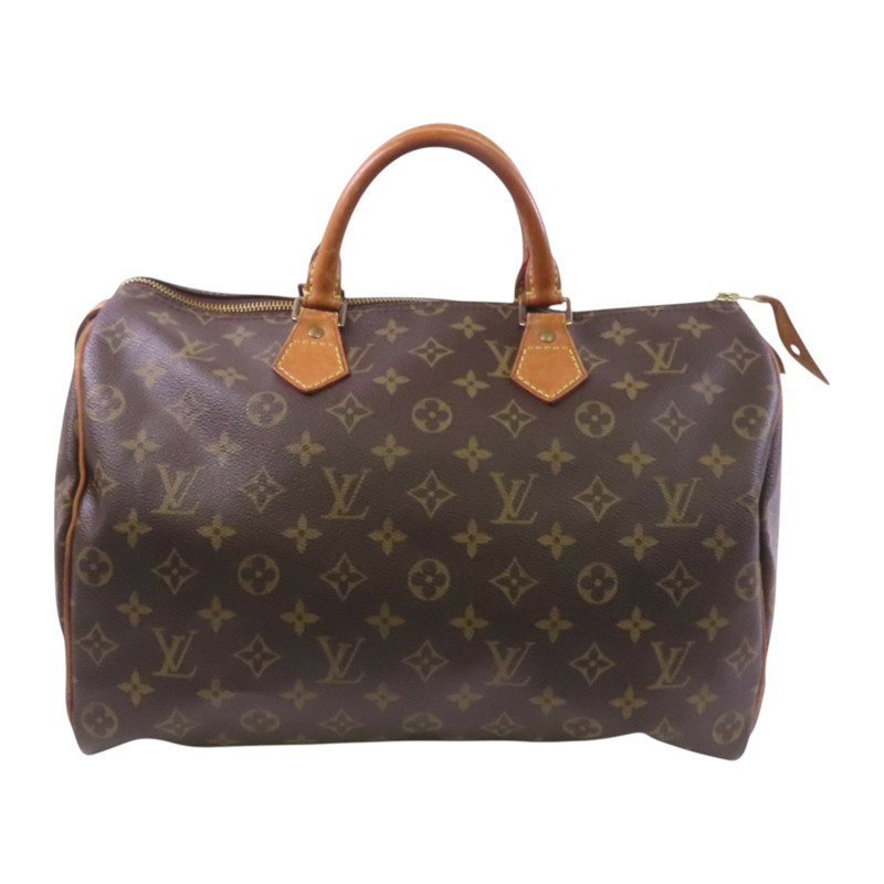 LOUIS VUITTON Monogram Speedy 35金扣手挽袋-0