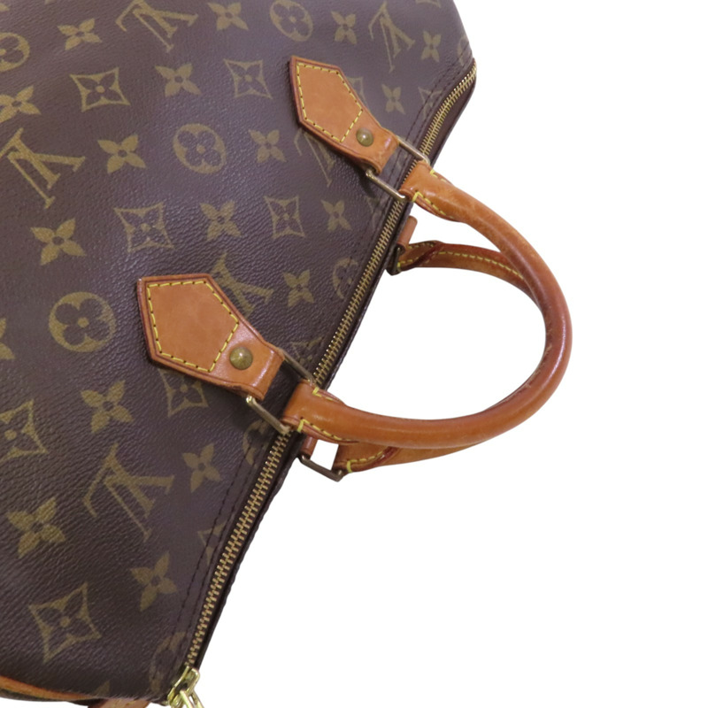 LOUIS VUITTON Monogram Speedy 35金扣手挽袋-7