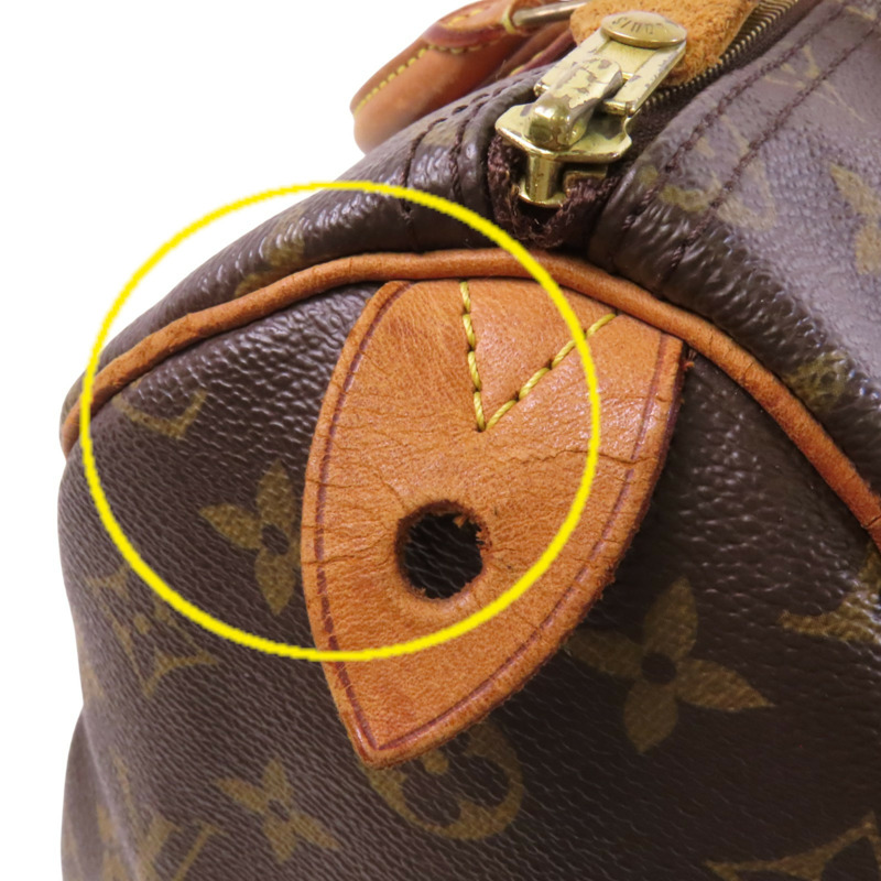 LOUIS VUITTON Monogram Speedy 35金扣手挽袋-14