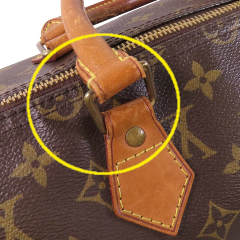 LOUIS VUITTON Monogram Speedy 35金扣手挽袋-16