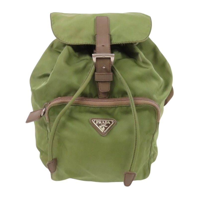 PRADA 尼龍Rucksack銀扣背包-0