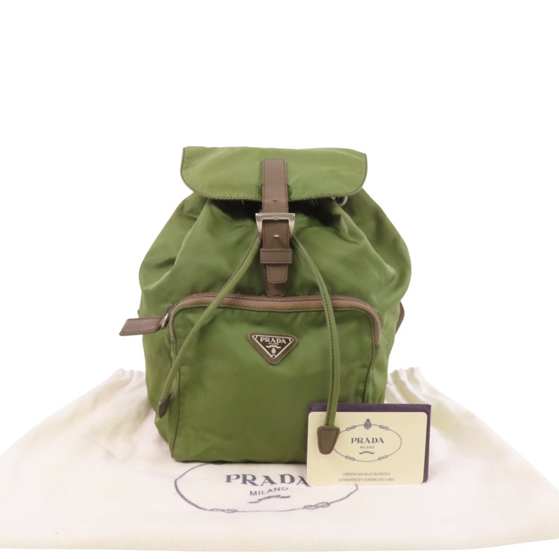 PRADA 尼龍Rucksack銀扣背包-9
