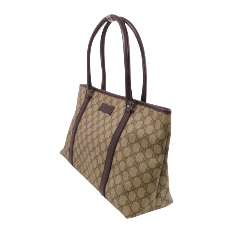GUCCI 塗層帆布Tote Bag銀扣肩背袋-2