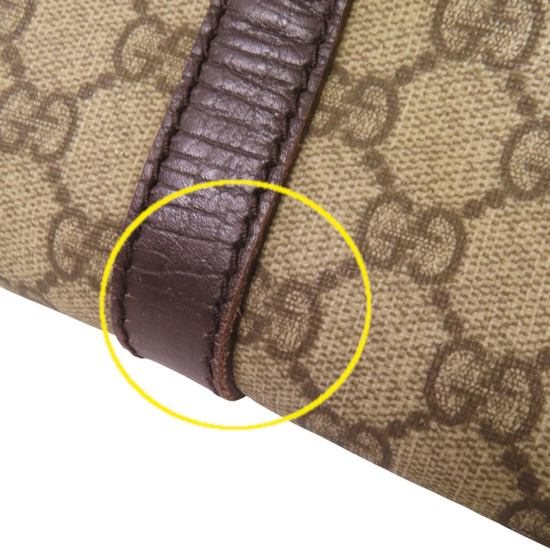 GUCCI 塗層帆布Tote Bag銀扣肩背袋-17