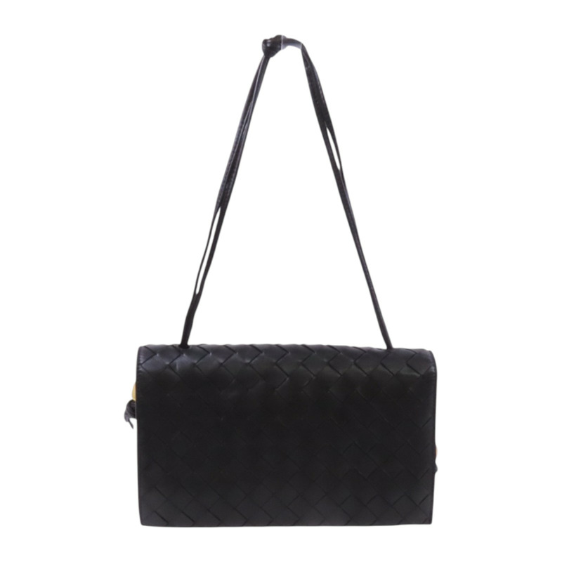 BOTTEGA VENETA 織紋皮革Shoulder Bag金扣肩背袋-1