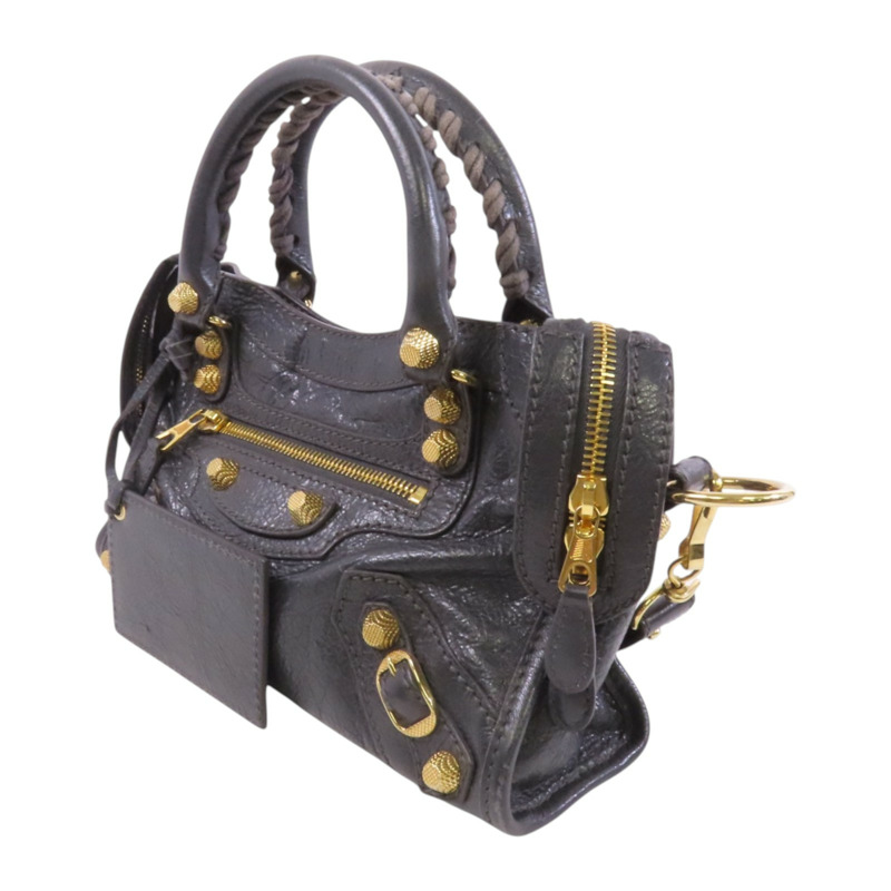 BALENCIAGA 牛皮皮革Mini City金扣手挽肩背兩用袋-2