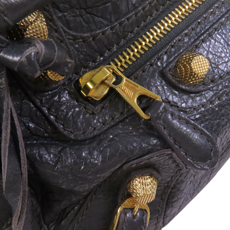 BALENCIAGA 牛皮皮革Mini City金扣手挽肩背兩用袋-15