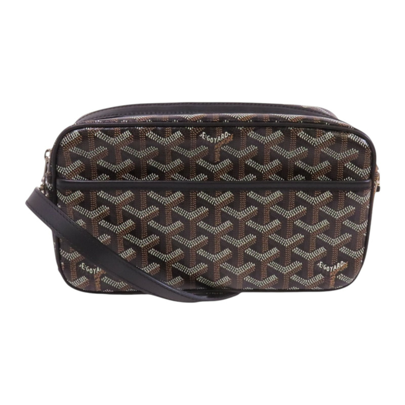 GOYARD 塗層帆布Cap Vert Pm銀扣肩背袋-0