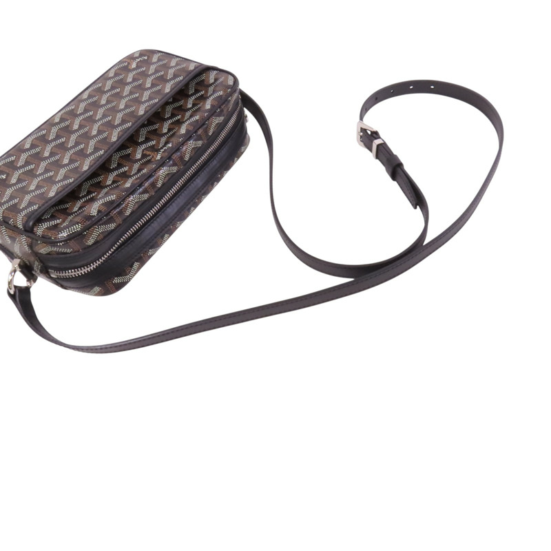 GOYARD 塗層帆布Cap Vert Pm銀扣肩背袋-7