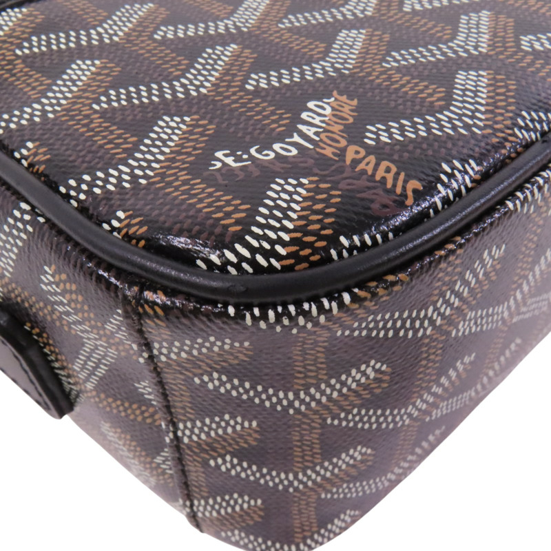 GOYARD 塗層帆布Cap Vert Pm銀扣肩背袋-10