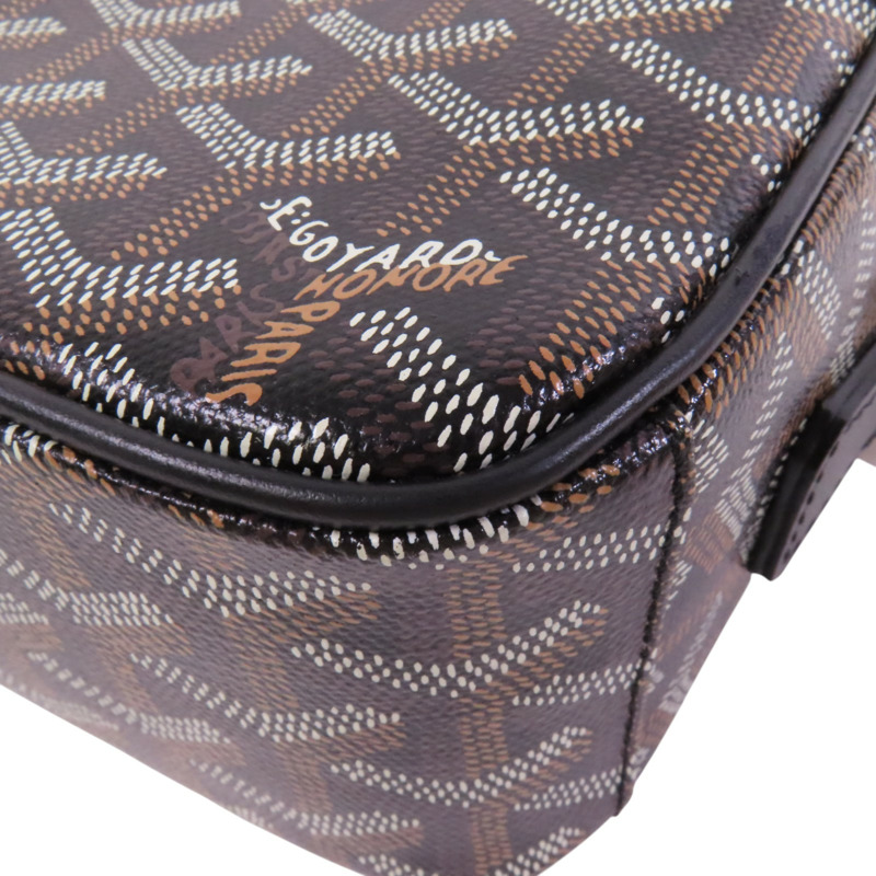 GOYARD 塗層帆布Cap Vert Pm銀扣肩背袋-11