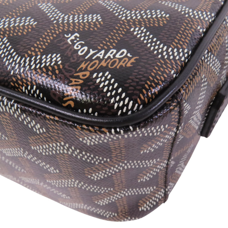 GOYARD 塗層帆布Cap Vert Pm銀扣肩背袋-13