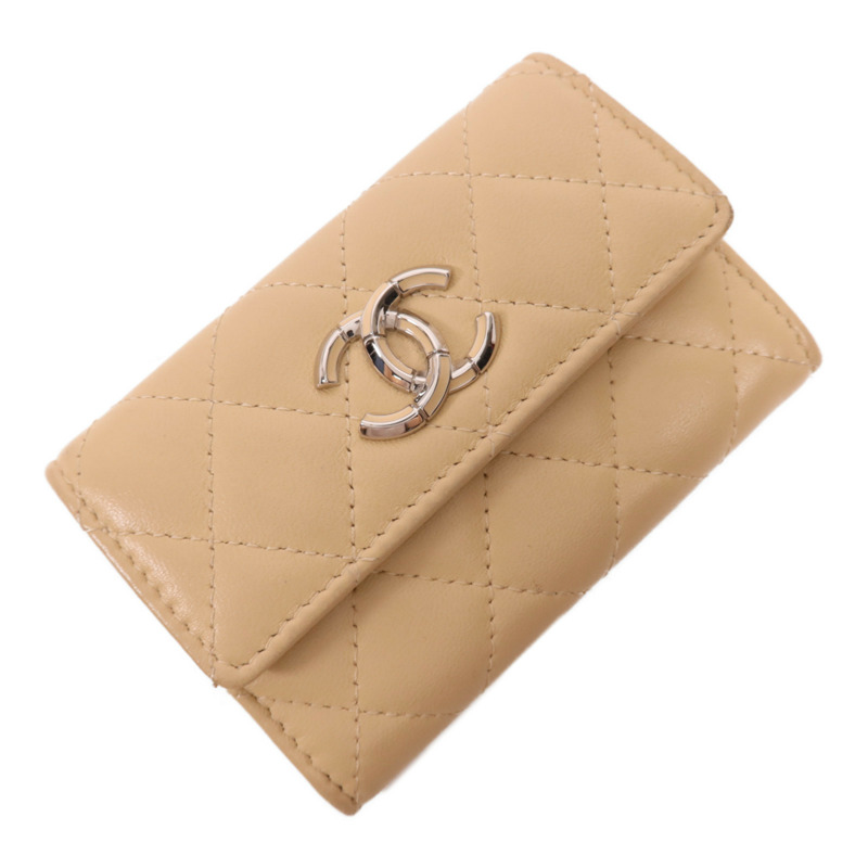 CHANEL 羊皮皮革Card Case銀扣卡片套-2