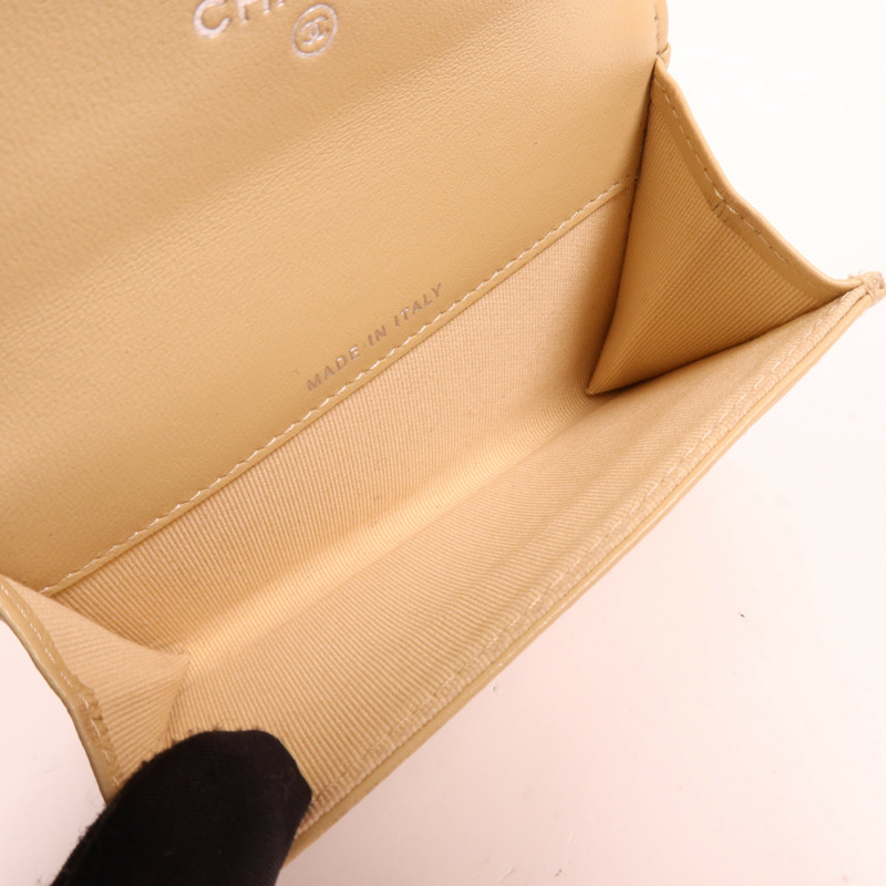 CHANEL 羊皮皮革Card Case銀扣卡片套-4