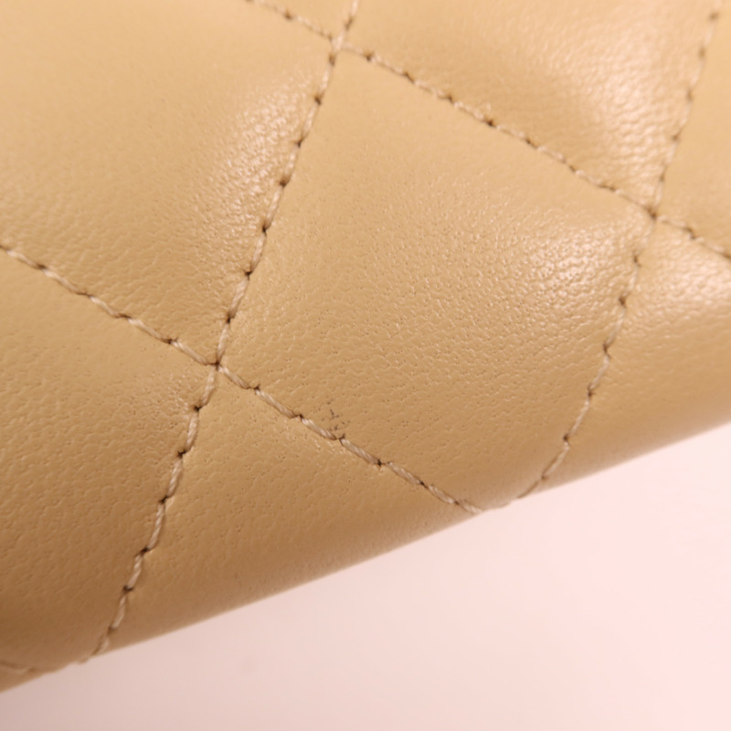CHANEL 羊皮皮革Card Case銀扣卡片套-16