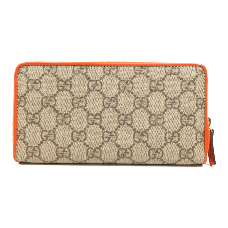 GUCCI 塗層帆布Long Wallet金扣長錢包-1