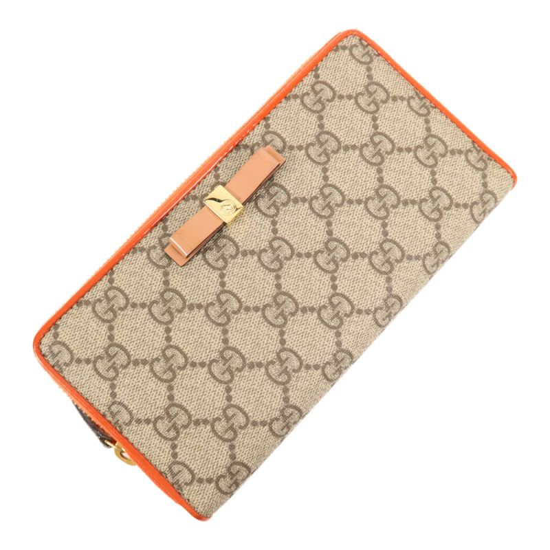 GUCCI 塗層帆布Long Wallet金扣長錢包-2