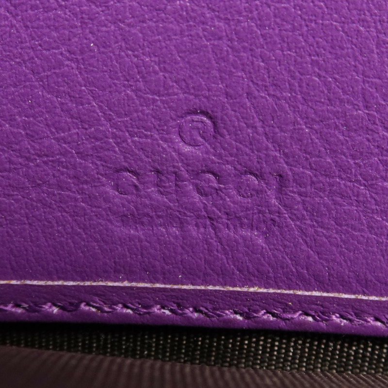 GUCCI 塗層帆布Long Wallet金扣長錢包-5