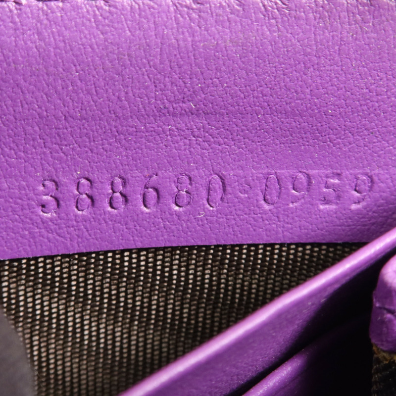 GUCCI 塗層帆布Long Wallet金扣長錢包-6