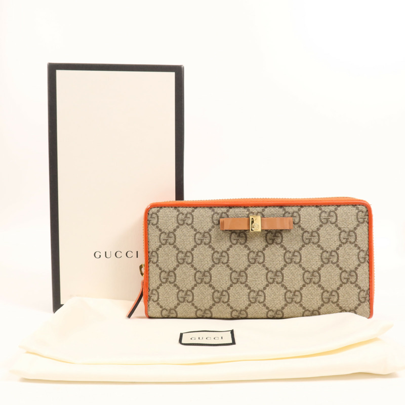 GUCCI 塗層帆布Long Wallet金扣長錢包-7