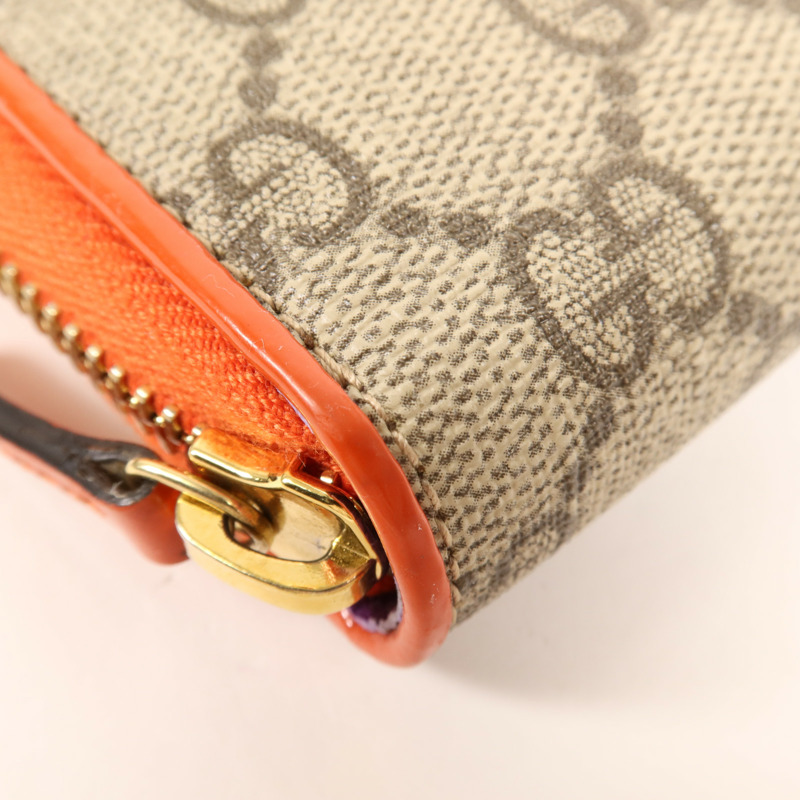 GUCCI 塗層帆布Long Wallet金扣長錢包-9