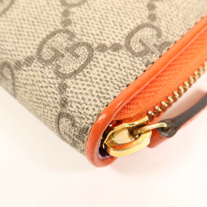 GUCCI 塗層帆布Long Wallet金扣長錢包-10