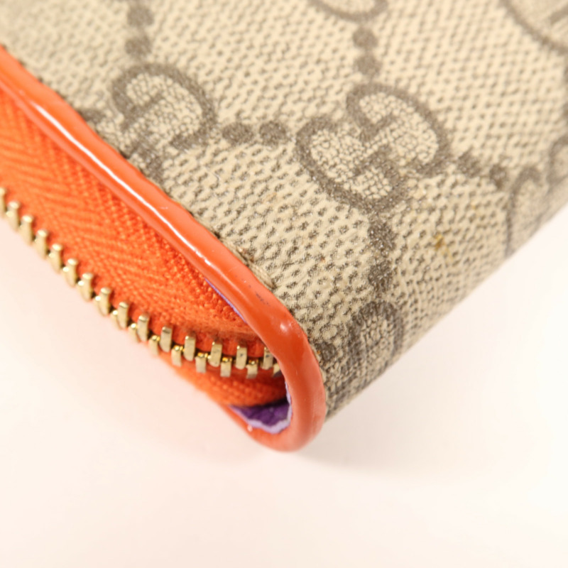 GUCCI 塗層帆布Long Wallet金扣長錢包-11