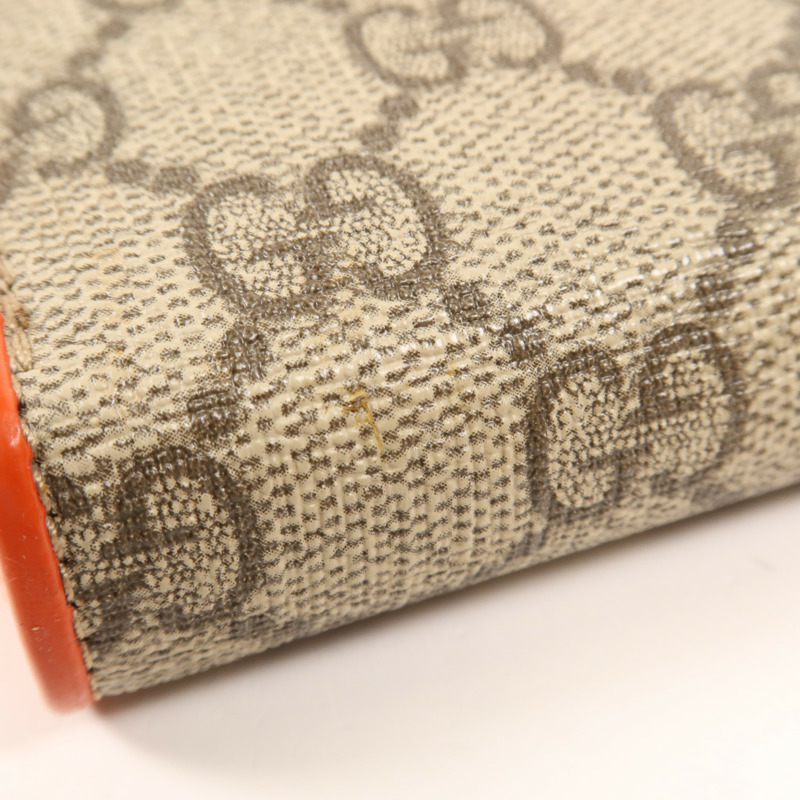 GUCCI 塗層帆布Long Wallet金扣長錢包-17