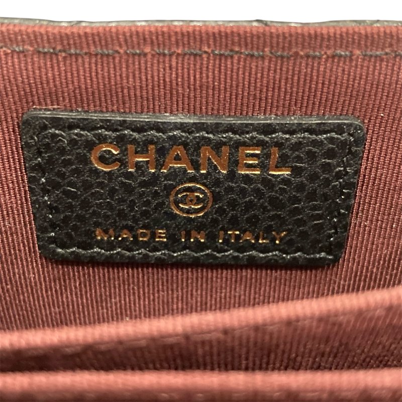CHANEL 香奈兒 菱格紋風琴卡夾包 黑色-10