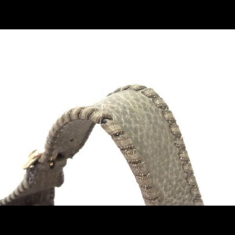 GUCCI 灰色 GG LOGO皮革壓紋竹節大款賈姬包 (guccissima new jackie 218491)-2