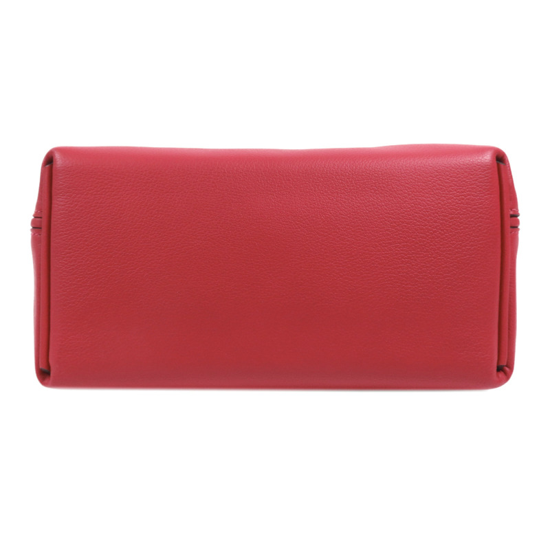 HERMES Evercolor皮革24/24 Mini銀扣手挽肩背兩用袋Framboise-3